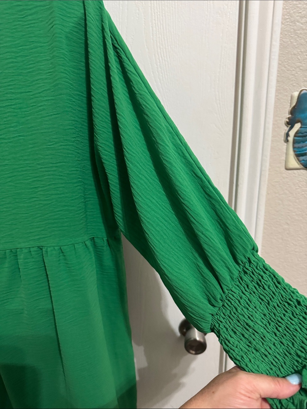 Dokotoo Tunic Dress Flowy Soft Babydoll Empire Waist Crew Neck Smocked Cuff XL - Picture 8 of 10